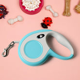 8519 Retractable Dog Leash, Pet Walking Leash with Anti-Slip Handle, Strong Nylon Tape, Tangle-Free, One-Handed One Button Lock & Release, Suitable for Small / Medium Dog Or Cat, 16.5 ft (5 m)