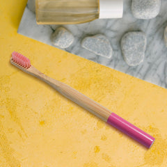 13030 Bamboo Wooden Toothbrush Soft Toothbrush Wooden Child Bamboo Toothbrush Biodegradable Manual Toothbrush for Adult, Kids (15 pcs set / With Round Box)