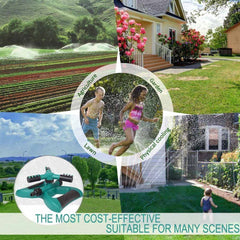 7482 360 Degree 3 Arm Sprinkler for Watering Garden and Lawn Irrigation Yard Water Sprayer