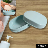 17677 Soap Container, Soap Box Household Kitchen and Bathroom Can Use PP Material Drain Box, Soap Dish, for Bathroom Shower Home Outdoor Camping (1 Pc)