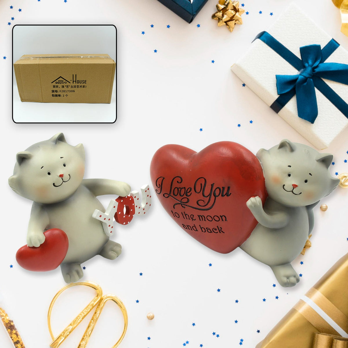 4192 Cute Cartoon Lovely Gift Set, Couple Love showpiece Valentines Day Gift, I Love You Gift, Cute Anniversary, Wedding, Birthday, Boyfriend, Husband Romantic Unique Gift Set, Home Decoration Gift Set