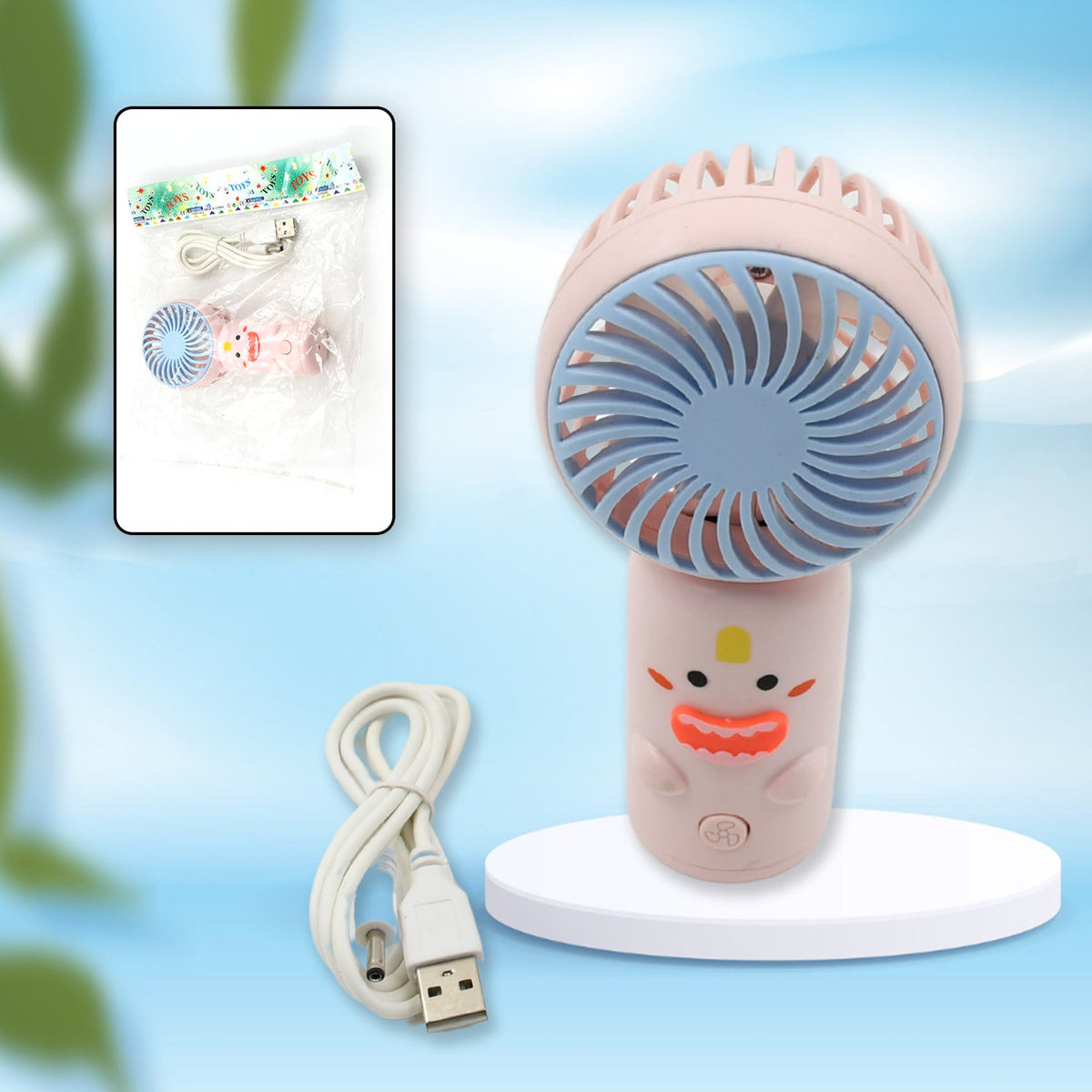 17703 Mini Handheld Fan, Portable Rechargeable Mini Fan for Home, Office, Travel and Outdoor Use (1 Pc)