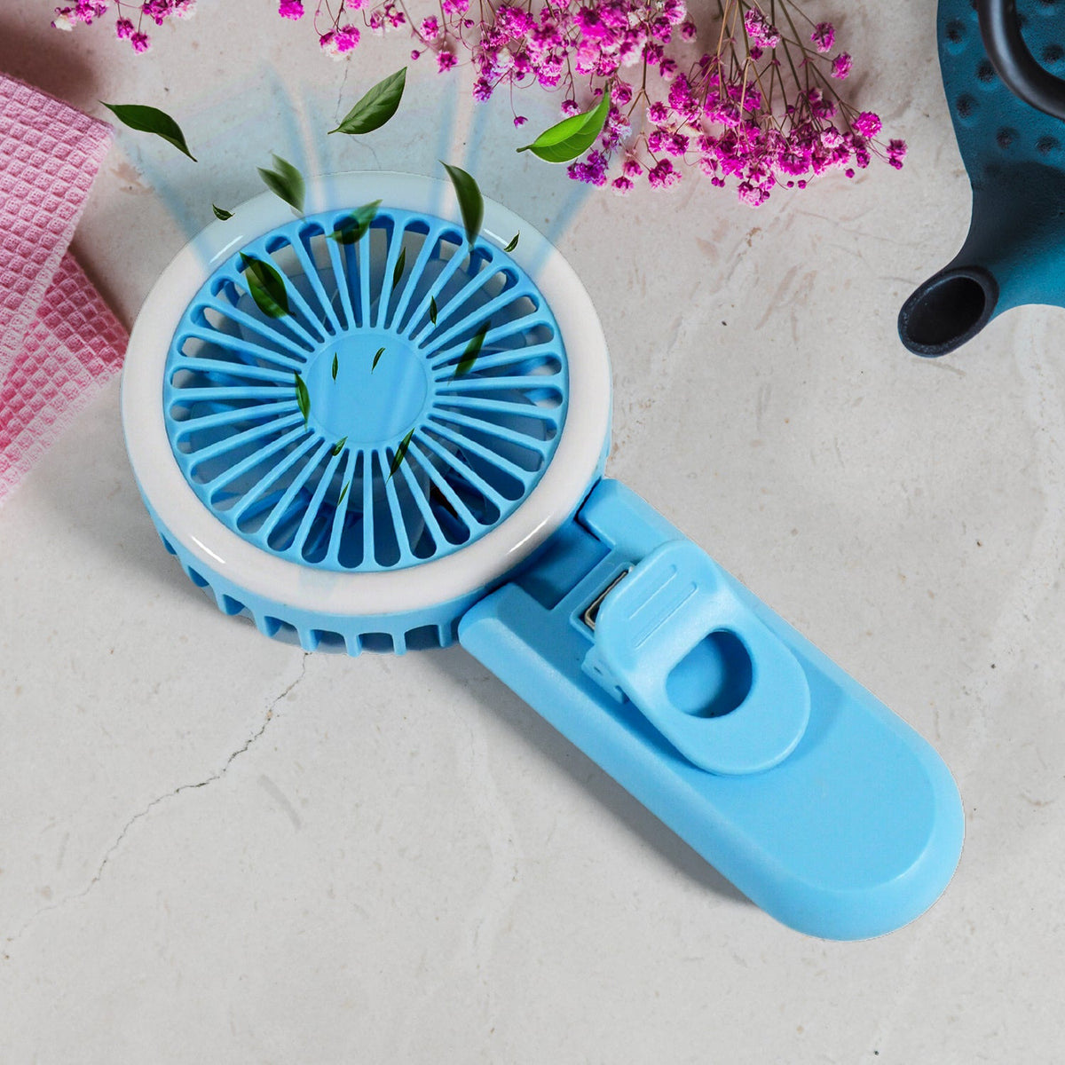 12853 Clip Fan With Light, home, kitchen, Office Portable Fan, Rechargeable Fan