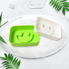 14500 Portable Travel Home Box Cute Cartoons Smile Face Container Draining Holder Soap Dish