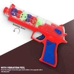 1941 Plastic Gear Simulation Toy Gun for Kids, Pretend Play Gun Toys with 3D Flashing Lights and Exciting Music, Electric Laser Toy Guns with Rotating Gear Mechanism, Toy for Birthday Gift for Kids 3+ Years (Pack of 1)