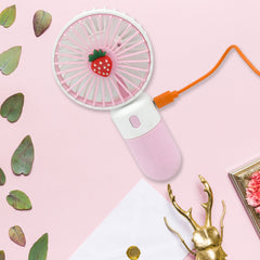 17721 Portable Small Electric Fan Handheld, Rechargeable Mini Student Handheld Dormitory Class Personal Fan