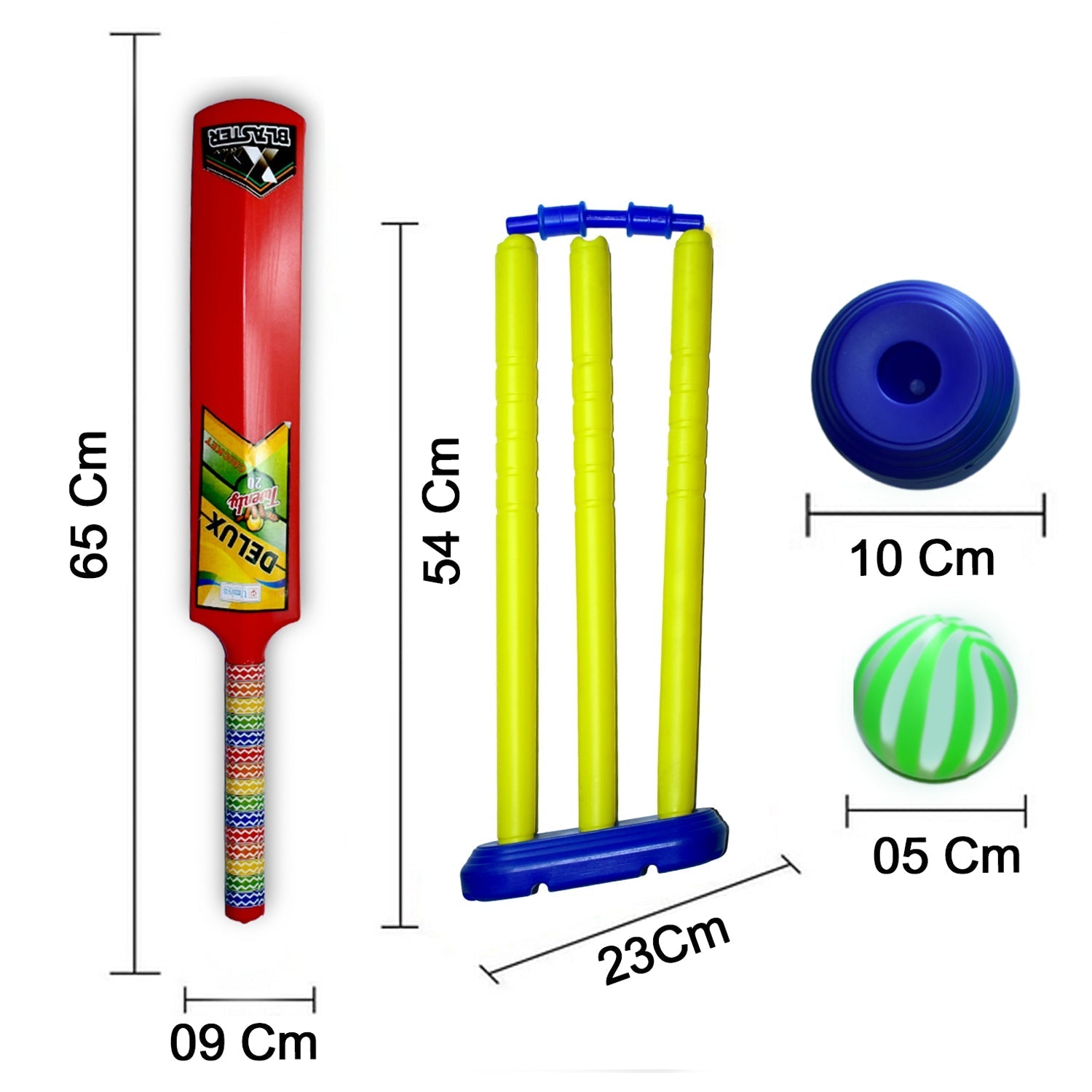 8014 Plastic Cricket Set with Stump,Ball and Bat Kit 