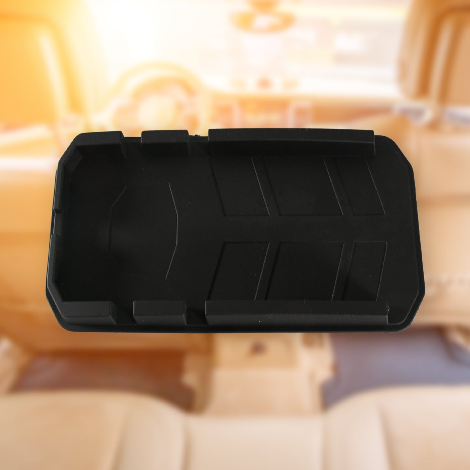 7591 Multipurpose Car Mobile Holder for Dashboard, Anti-slip Durable Silicone Tray Dashboard Pad Storage Mat, Cell Phone Holder, Sun Glasses Stand, GPS Navigation Holder For Car