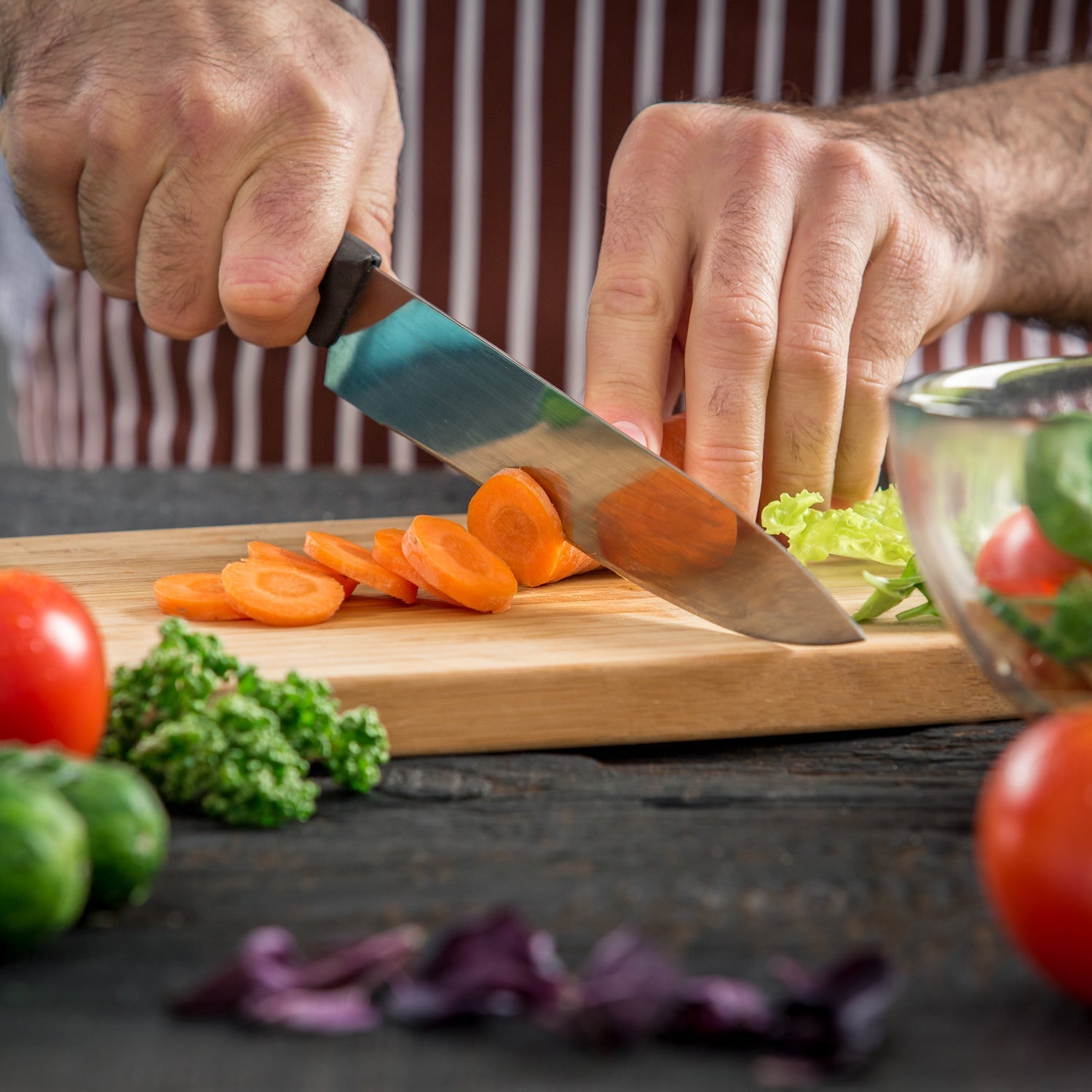 7122 Wooden Chopping Board For Vegetable Cutting & Kitchen Use 