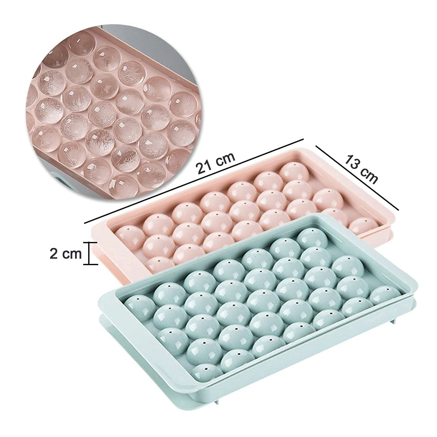 2319 Plastic Round BPA Free Reusable Ice Cube Ice Ball Mold / Lollipop Candy Maker (20x12cm)