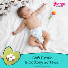 0958 Champs Soft and Dry Baby Diaper Pants 62 Pcs (Large Size  L62)