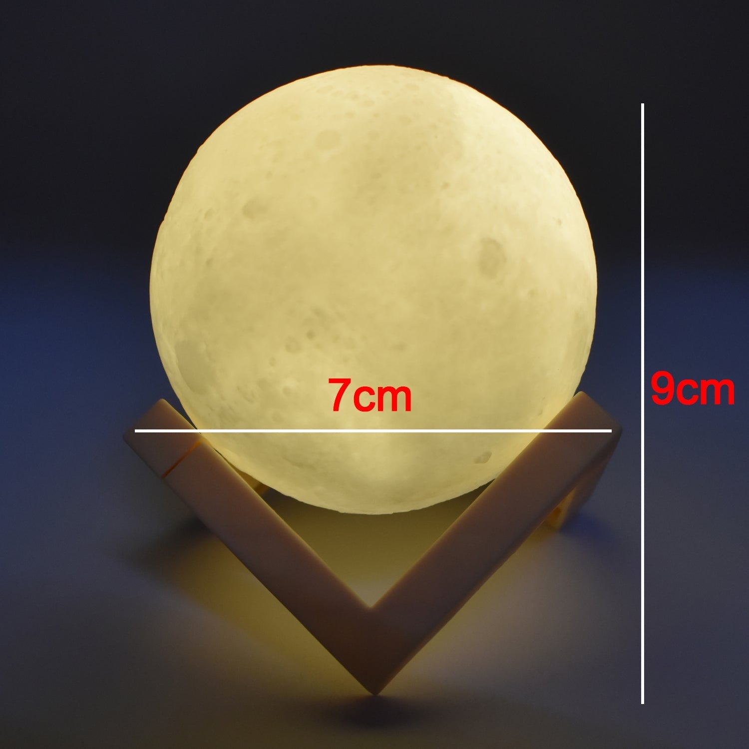 6031 3D Rechargeable Moon Lamp with Touch Control Adjust Brightness 