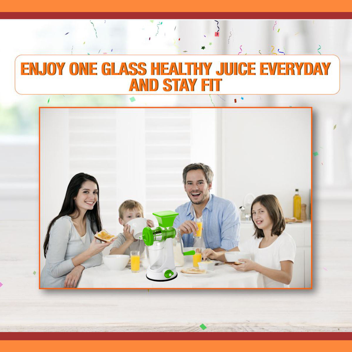 2369 Manual Fruit & Vegetable Juicer with Steel Handle Fruit Juicer 