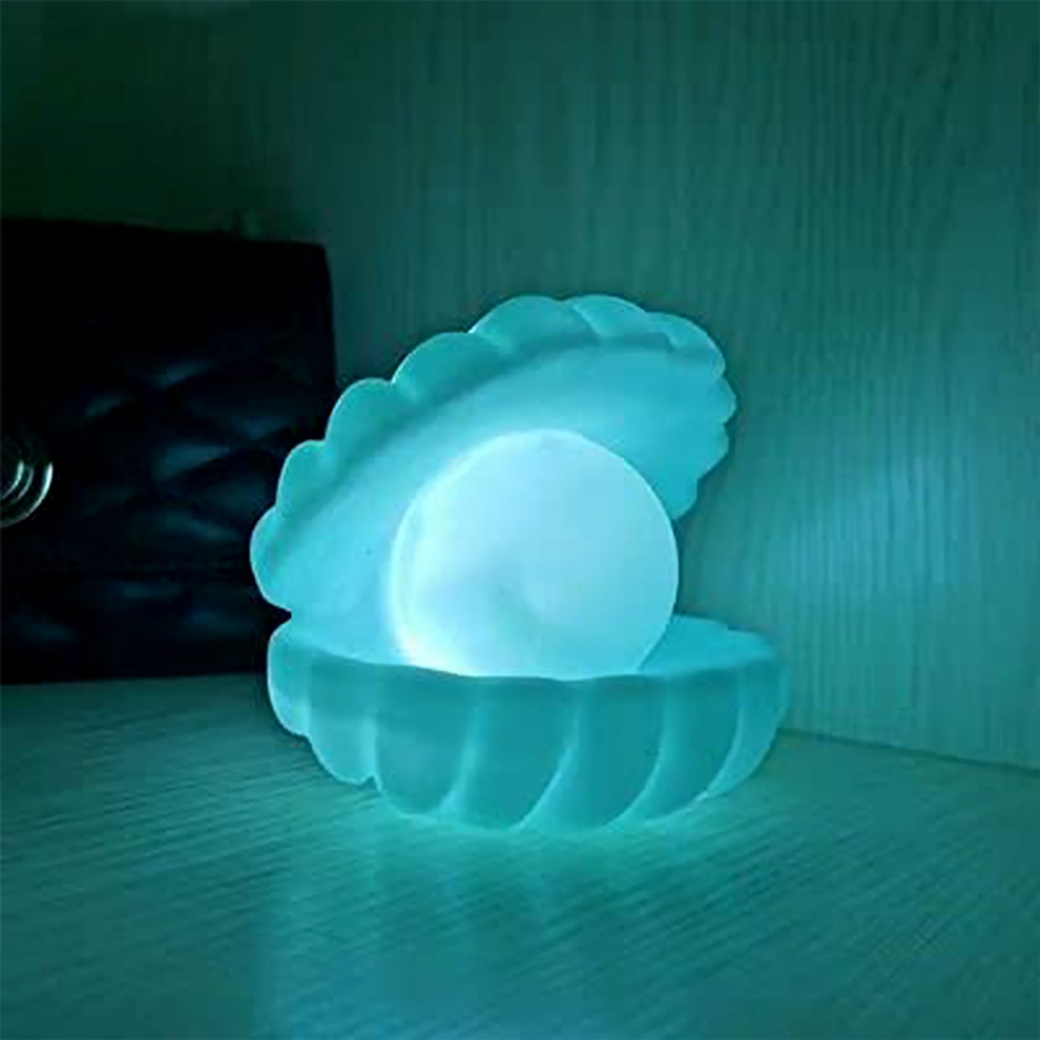 12716 Pearl Shell Night Lamp Decorate Desk Lights Nursery Toy Lamp Led Pearl Shell Night Lights for Bedroom & Home (Small Battery Operated)