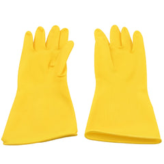 0681 Multipurpose High Grade Rubber Reusable Cleaning Gloves, Reusable Rubber Hand Gloves I Latex Safety Gloves I for Washing I Cleaning Kitchen I Gardening I Sanitation I Wet and Dry Use Gloves (1 Pair 98 Gm)