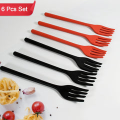 5699 Silicone Flexible Forks, Silicone Cooking Fork Heat Resistant, Multifunctional Nonstick Blending Fork (6 Pcs)