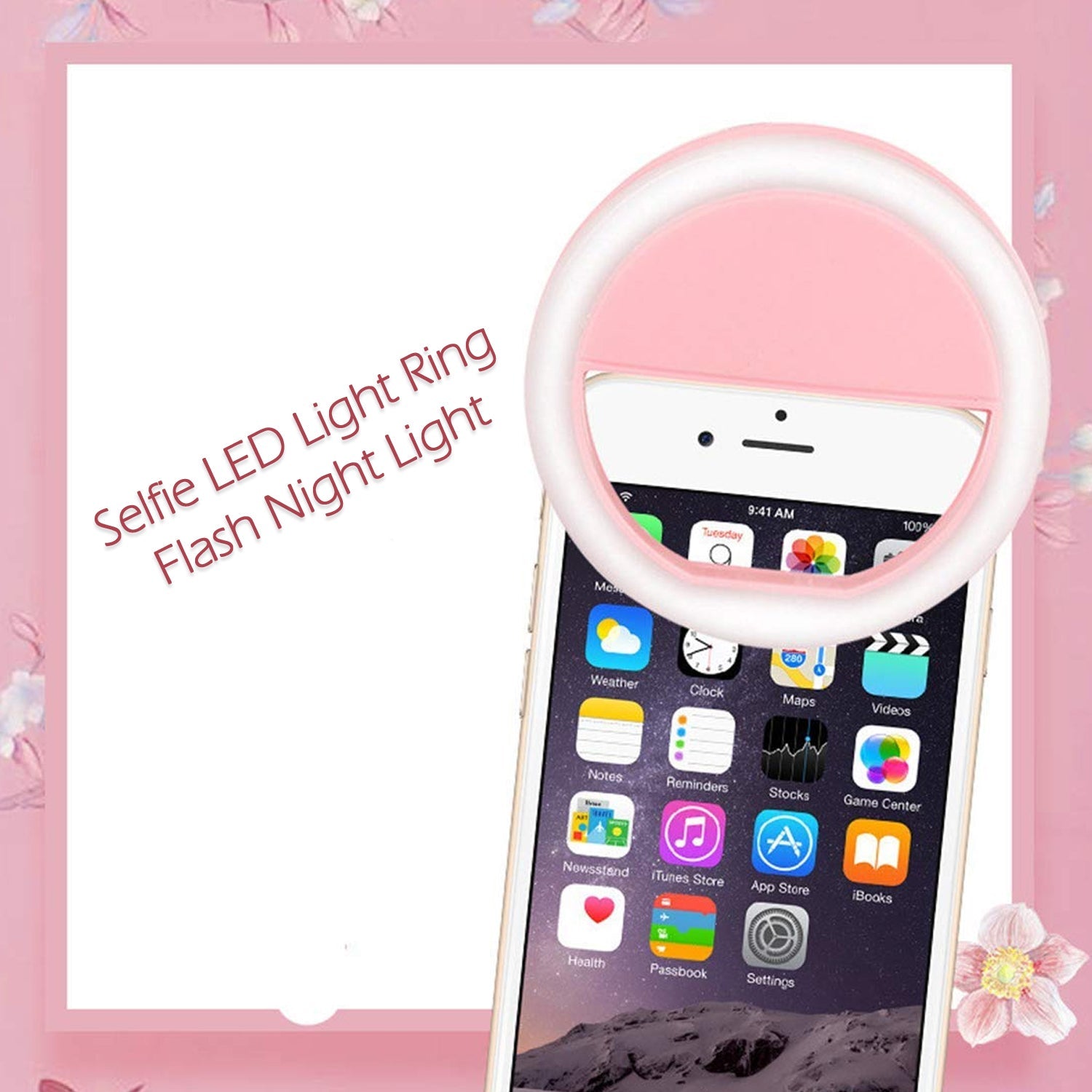 12881 Phone Selfie Light Selfie Ring Light Selfie Light for Smartphone Selfie Light for Phone Battery Operated Selfie Ring Light (Battery Not Included)