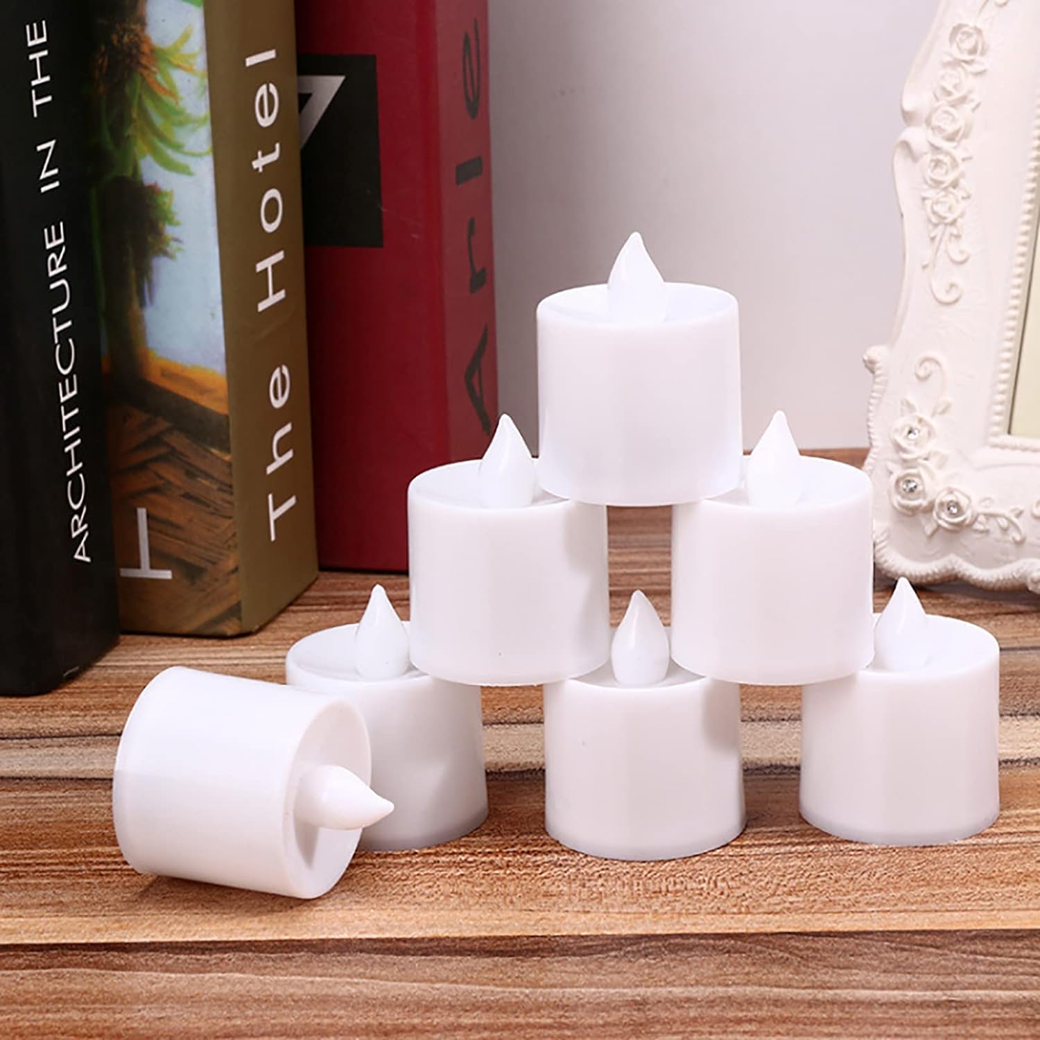 6463 24Pcs Festival Decorative - LED Tealight Candles | Battery Operated Candle Ideal for Party, Wedding, Birthday, Gifts (Multi Color) ( Diya , Divo , Diva , Deepak , Jyoti ,)