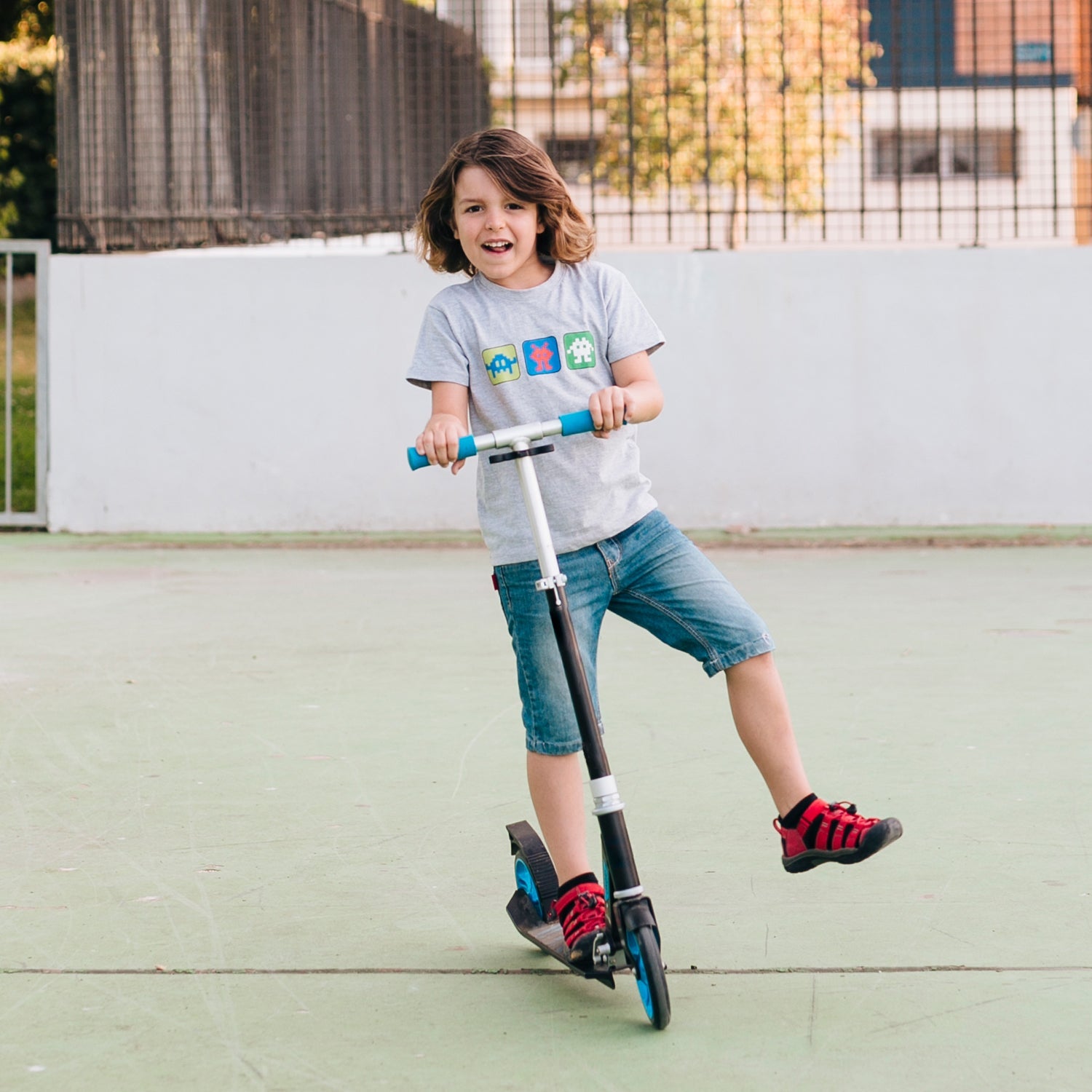 Basic Kids Ride On Leg Push Scooter for Boys and Girls (4 - 8 Years Old Kids) Foldable Scooter Cycle with Height Adjustment for Boys and Girls Multicolor (1 Pc / 2 & 3 Wheel) 