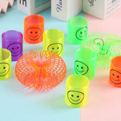 17745 Multicolor Magic Smiley Spring, Spring Toys, Slinky, Slinky Spring Toy, Toy for Kids for Birthdays, Compact and Portable Easy to Carry (12 Pcs Set)