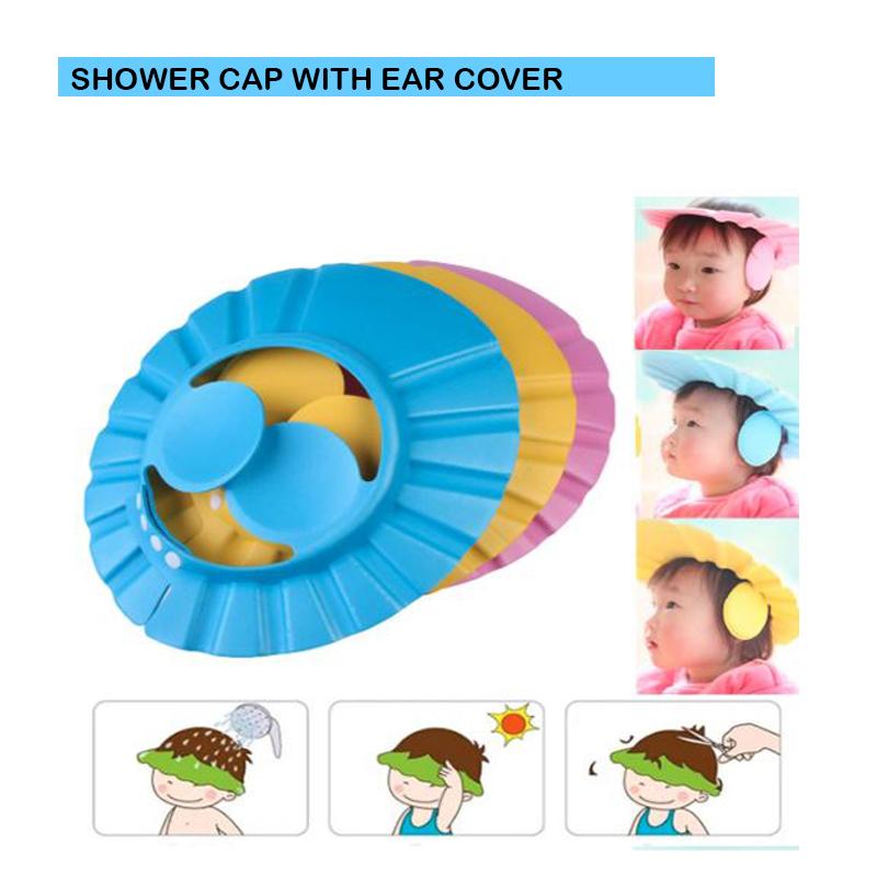 0378 Adjustable Safe Soft Baby Shower cap slimkaya.in