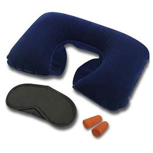 505 -3-in-1 Air Travel Kit with Pillow, Ear Buds & Eye Mask slimkaya.in WITH BZ LOGO