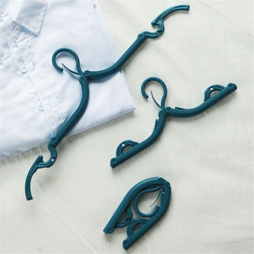 1432 Portable & Foldable Multicolor Plastic Hangers (1pc) 