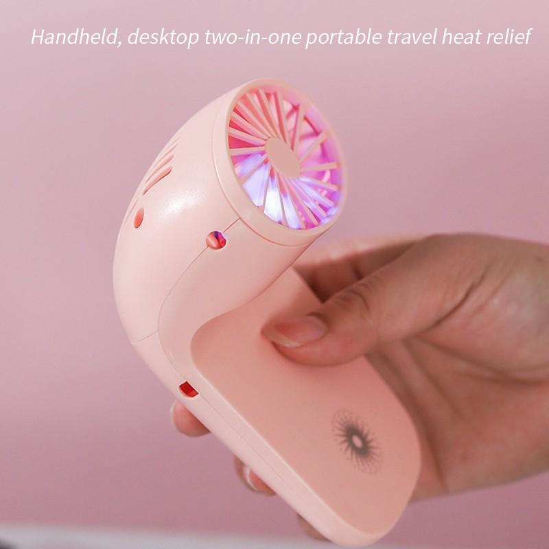 4814 Portable Mobile Phone Holder Fan  Personal Fan Multi- Function Fan Handheld Charging Fan (Battery Not Include)