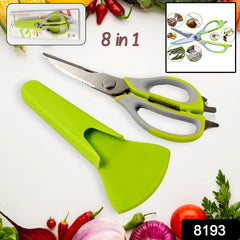 8193 Multi-Purpose Kitchen Shears with Magnetic Holder, Stainless Steel, Red Multifunction Heavy Duty and Kitchen Scissors