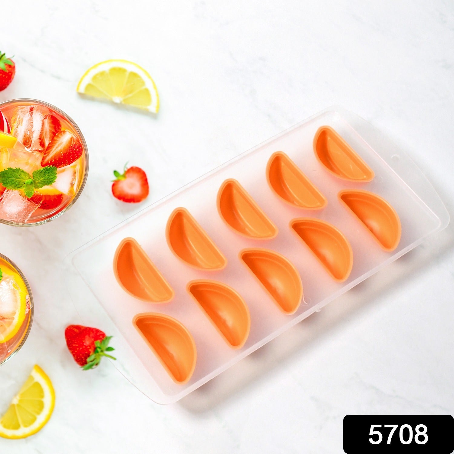 Silicone Mold Ice Cube Tray Creative Sweet Multi Type Ice Tray Buckets, Ice Cube Trays Multi Fruit Shape Ice Tray (1 Pc)