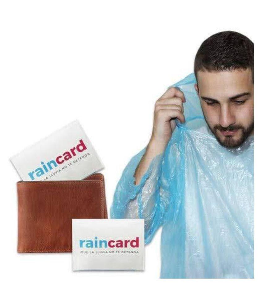 1425 Waterproof Rain Poncho with Drawstring Hood Pocket 