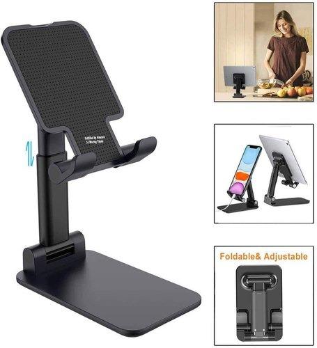 6032 Foldable Mobile Stand with Angle Adjustable Desktop Table Mobile Holder 