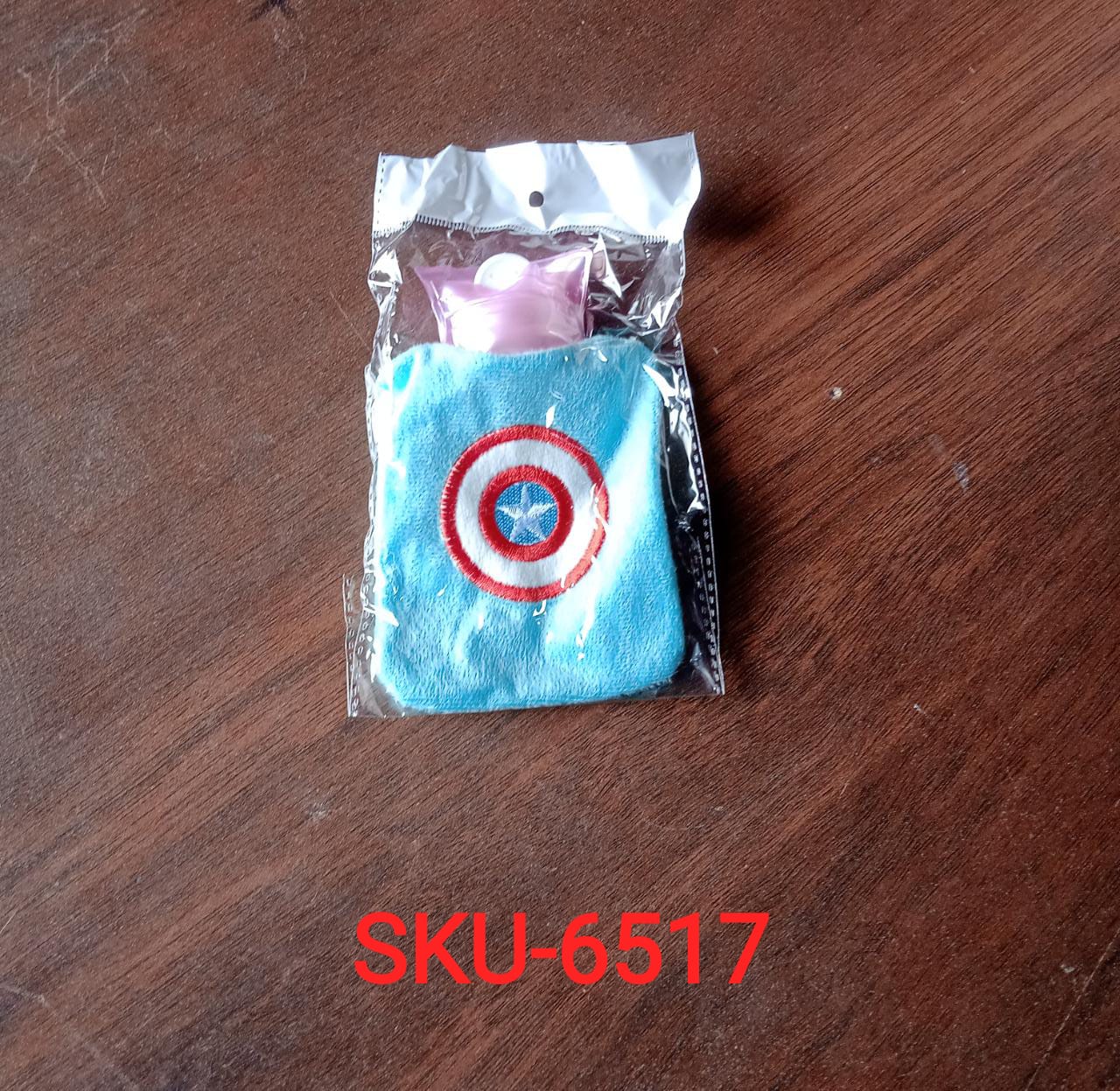 6517 Captain America's Shield small Hot Water Bag with Cover for Pain Relief, Neck, Shoulder Pain and Hand, Feet Warmer, Menstrual Cramps.