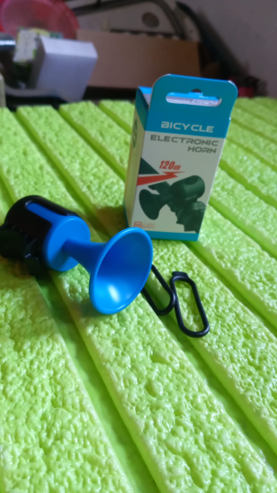 8590 Bicycle Air Horn Loud - 120dB 1 Sound Mode Electronic Bicycle Bell,Super Electric Horn with Long Standby Button Battery Operated/IPX4 Waterproof Loud Bell for Adults