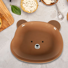 8186 Durable Food Serving Plate, Bear Shaped Plate Cartoon Snack Plates For Serving Fruits & Desserts (1 Pc)