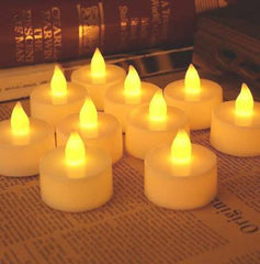 1222  Festival Decorative - LED Tealight Candles (White, 24 Pcs)